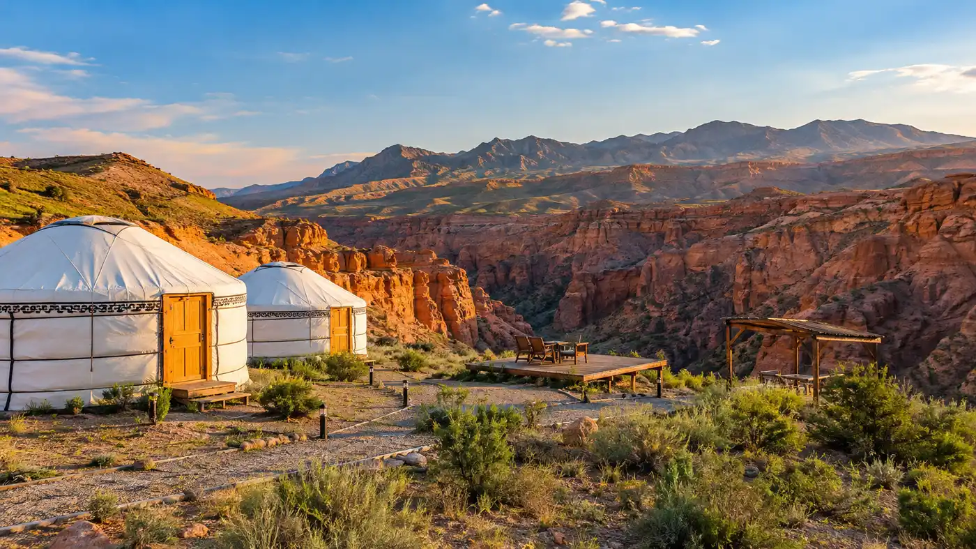 Hébergement au Canyon Charyn : Camping, Yourtes & Parc Écologique